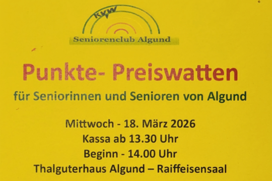 Punkte-Preiswatten Seniorenclub Algund