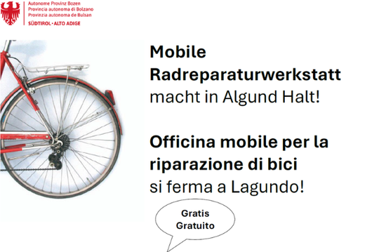 Mobile Radreparaturwerkstatt in Algund