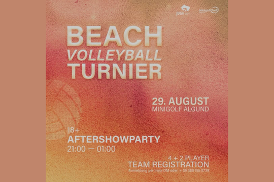Beachvolleyball Turnier mit Beachfete