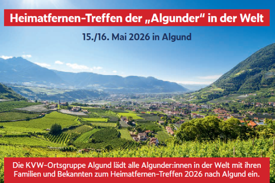 Algund trifft Algunderinnen und Algunder in der Welt