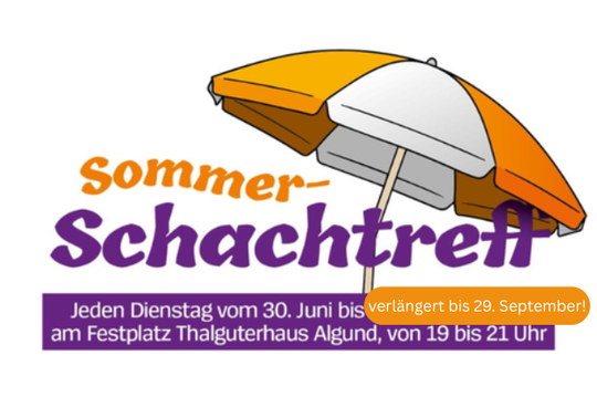 Im Sommer: Schachtreff