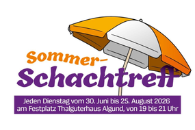 Im Sommer: Schachtreff