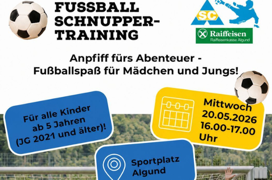 Fußball-Schnuppertraining - Anpfiff fürs Abenteuer